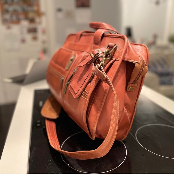 Claire Chase Executive Computer Leather Briefcase - Picture 2 of 7